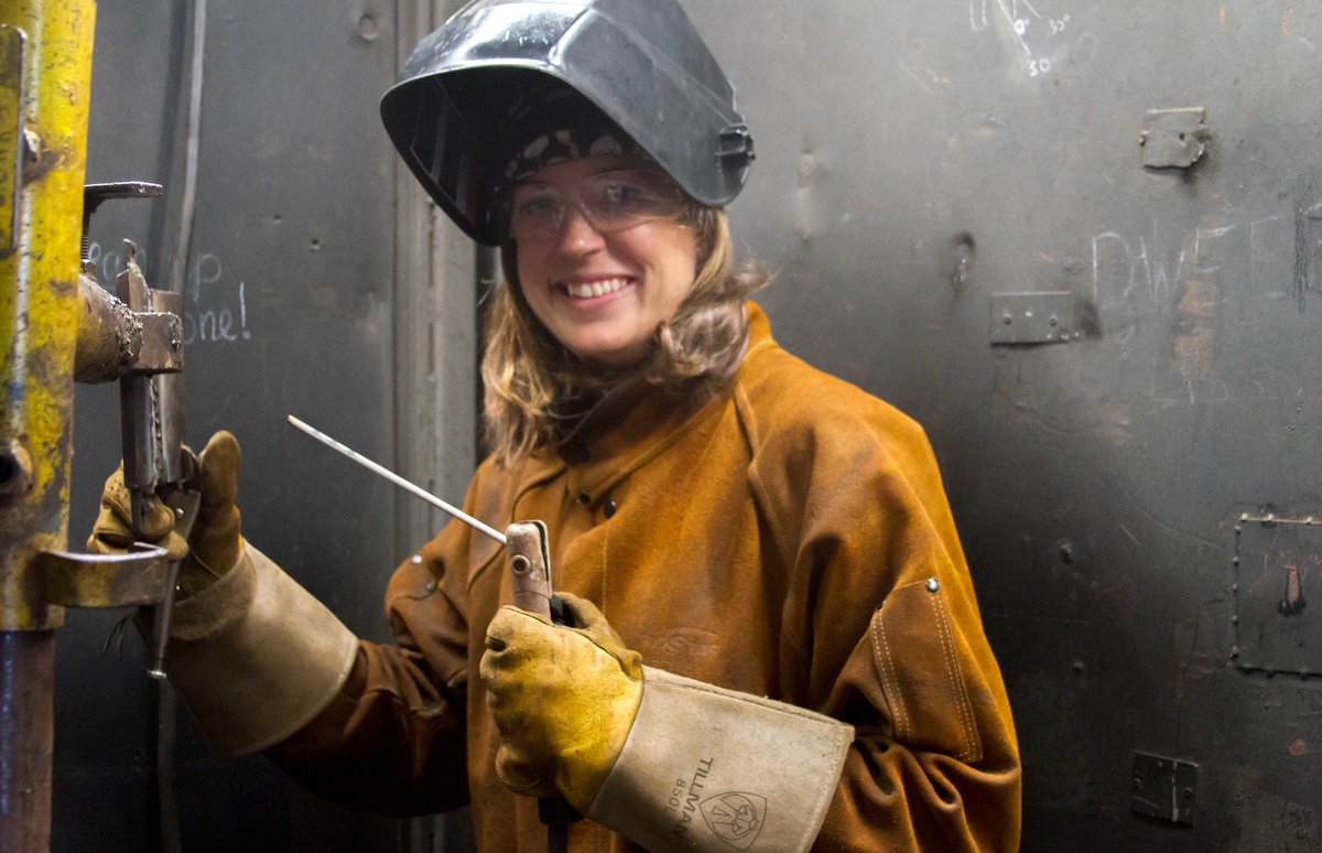 Andrea Cook from Graham moved to San Diego to start a new career.  Cook, a former theatre major, enrolled in San Diego College of Continuing Education’s free welding certificate program: grahamleader.com/news/grahamite… #SDCCEWelder #NationalWeldingMonth