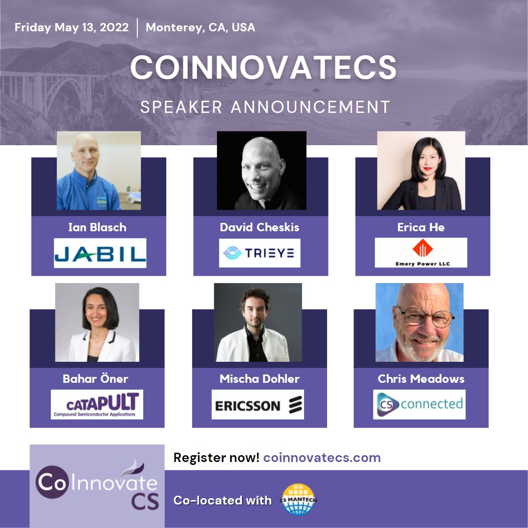 coinnovatecs's tweet photo. 📢 Speaker Announcement! Only 2 weeks to go to until #CoInnovateCS 2022 returns as a Live event co-located with #CSMANTECH. With our exciting speaker lineup &amp; unique interactive format ensure you register for FREE today at🌐https://t.co/begfNByXT4

#collaboration #innovation https://t.co/q2QbqIbwZV
