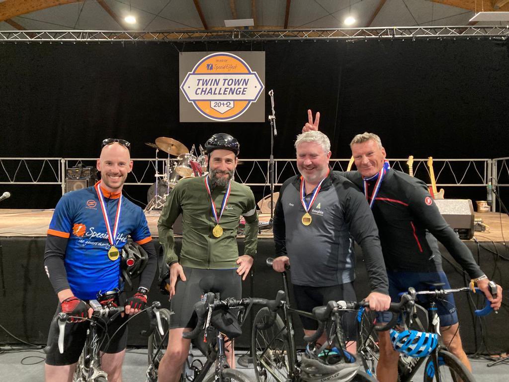 shawgibbs's tweet photo. So pleased to have raised £5,855 so far for @SpecialEffect as a part of @TwinTown20 a huge part of this is down to these guys cycling to France. We would like to say a huge thank you to them and ALL of the wonderful people who have donated via 
https://t.co/5BdCQpr9Un https://t.co/pW7AKO2lKA