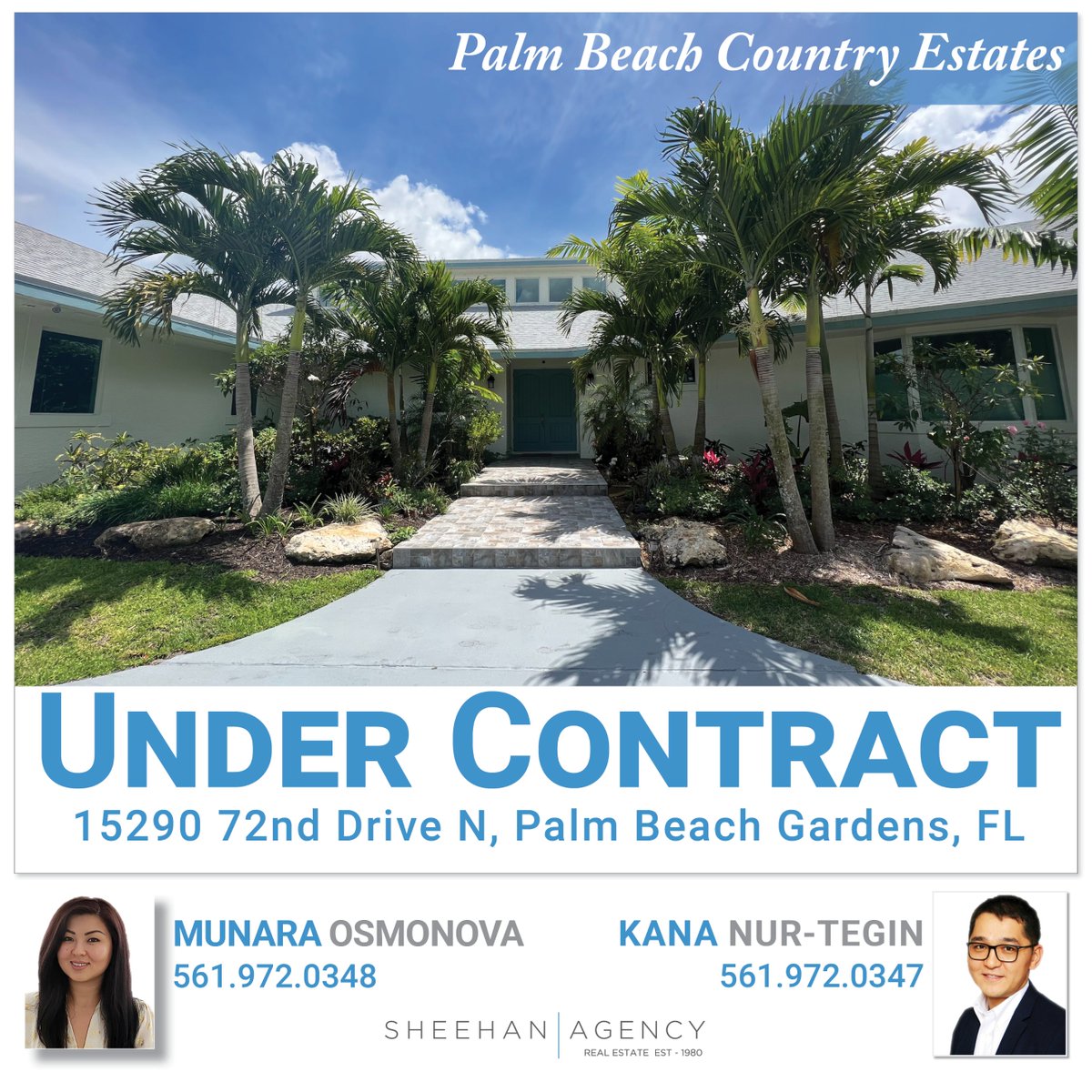 UNDER CONTRACT!✨
Representing the Buyer!
Palm Beach Country Estates
📍15290 72nd Drive N, Palm Beach Gardens, FL
 
Munara Osmonova   
561.972.0348 
Kana Nur-tegin
561.972.0347

#undercontract #thesheehanagency
#RepresentingtheBuyer 
#palmbeachcountryestates
