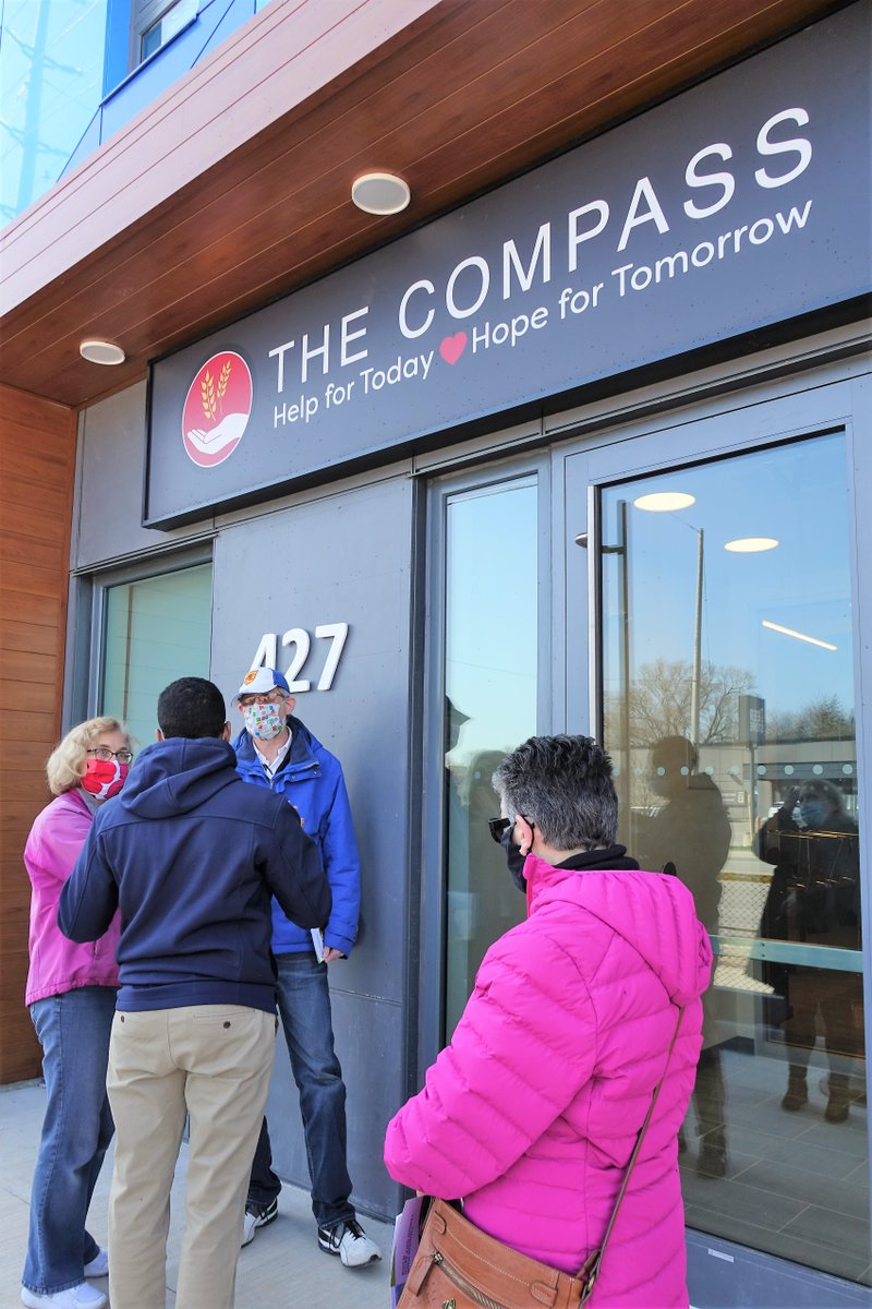 IndwellCA's tweet photo. As well as a ribbon cutting, the Grand Opening of Lakeshore Lofts involved a special program and tours of the building, including  @CompassFoodBank, the new sunroom and a model unit. #peelregion #HopeAndHomes #supportivehousing #affordablehousing https://t.co/5bntu0jd5K