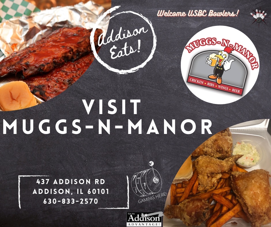 AddisonVillage's tweet photo. Addison's 'Go To' Sports Bar & Grill is @MuggsnManor! Great Food and Live Entertainment. Famous for broasted chicken, but they've got tasty burgers and appetizers, too! Half a mile from Stardust Bowl, making it easy to pop in for lunch, or a great dinner! #AddisonEats #USBC https://t.co/sjPeZ8i5S4