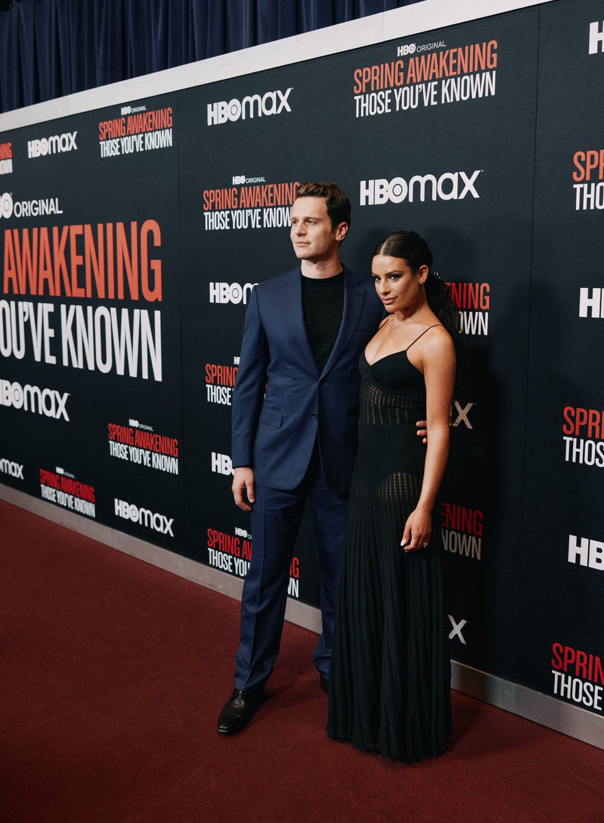 HBODocs's tweet image. Reunited.

Lea Michele and Jonathan Groff join the original cast and creative team at the special screening premiere of #SpringAwakeningHBO. The @HBO original documentary premieres Tuesday at 9PM on @HBOMax.