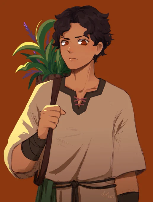 wanted to draw Cyril's eyes and curly hair #fe3h #cyril 