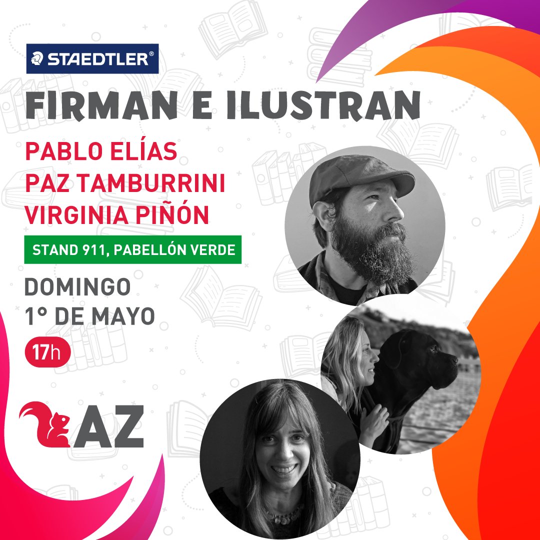 Este 1º de Mayo, vamos a estar firmando y dibujando in live  en la <a href="/ferialibro/">Feria del Libro</a> en el stand de <a href="/AZEditora/">AZ Editora</a>  =) 
A partir de las 15hs. Allí nos vemos!!!
#FeriaDelLibro2022 #azeditora #staedtler