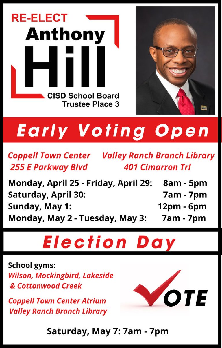 Voting turnout is low. Please vote and remind your like-minded friends &amp; family to also vote.
 
I appreciate your support!

#WorkingForEveryone