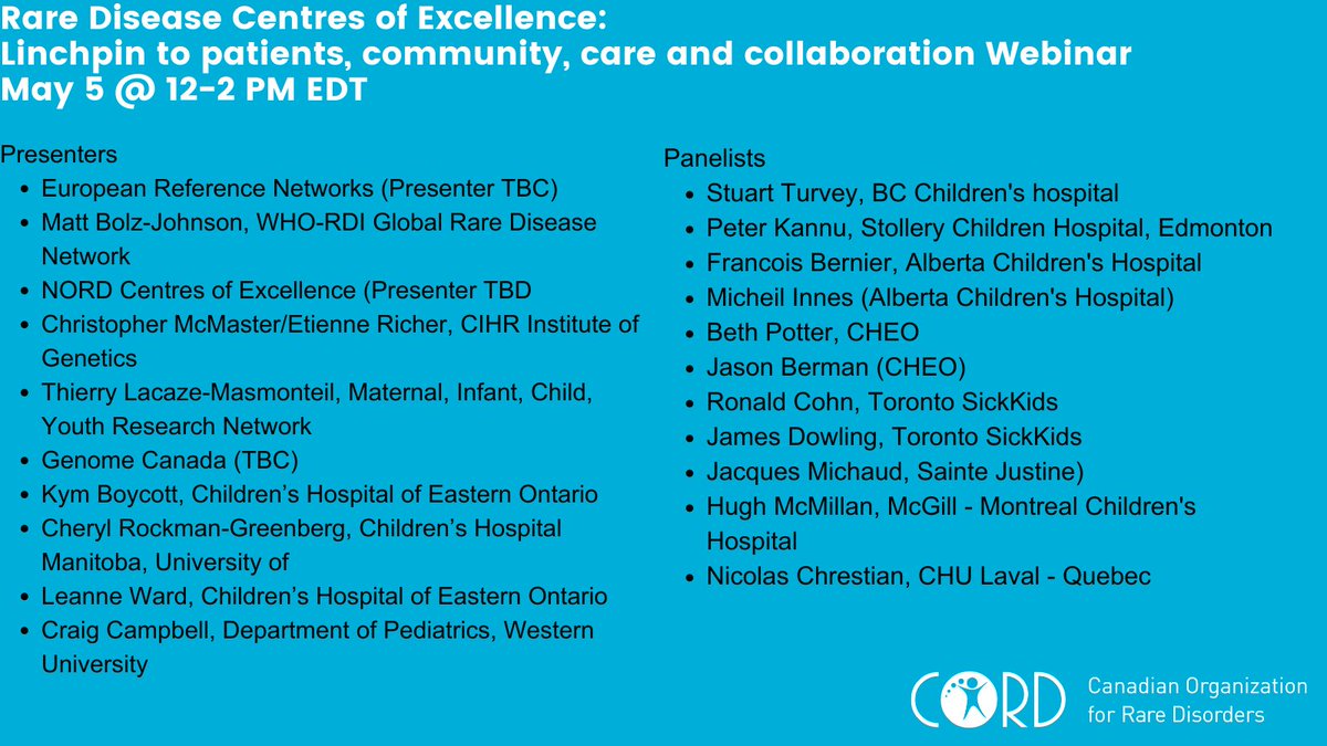 Durhane Wong-Rieger (@durhane) on Twitter photo So looking forward to moderating this important webinar with <a href="/billdempster/">Bill Dempster</a> next week!
Registration:lnkd.in/ey6zaGkE
#Canada4Rare So looking forward to moderating this important webinar with <a href="/billdempster/">Bill Dempster</a> next week!
Registration:lnkd.in/ey6zaGkE
#Canada4Rare