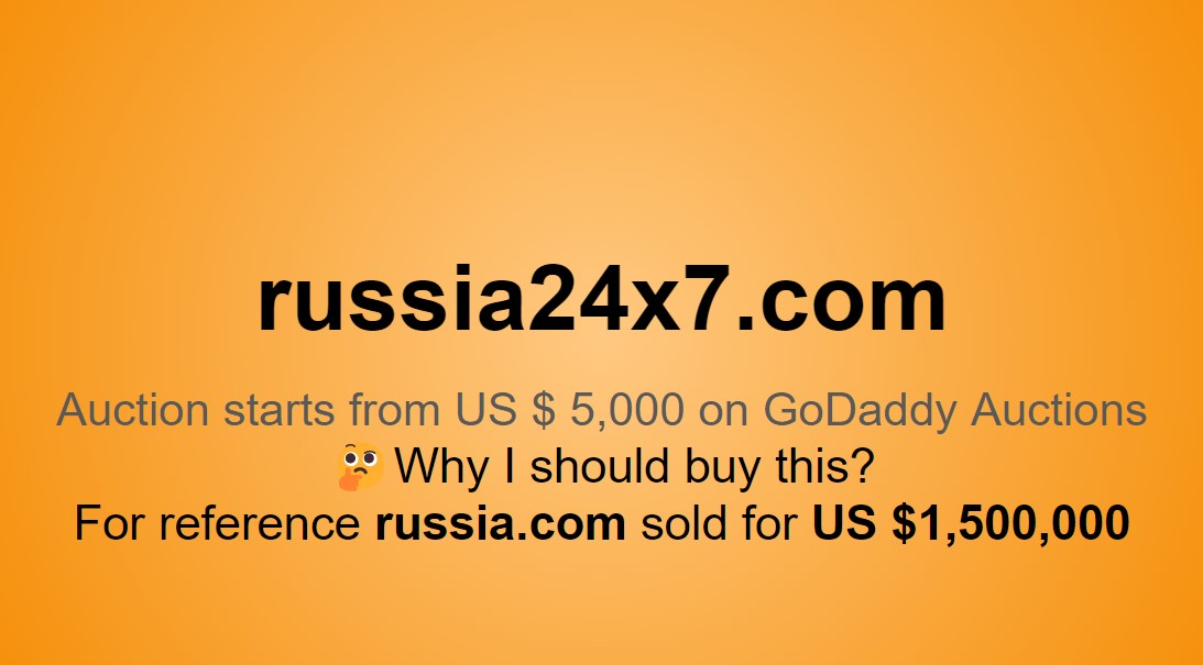 DomainInvestor7's tweet photo. #Russia #news #Investment #wallstreetbets #opportunity #Luxury https://t.co/SrtljwiT1z https://t.co/eZ7AhVztCD