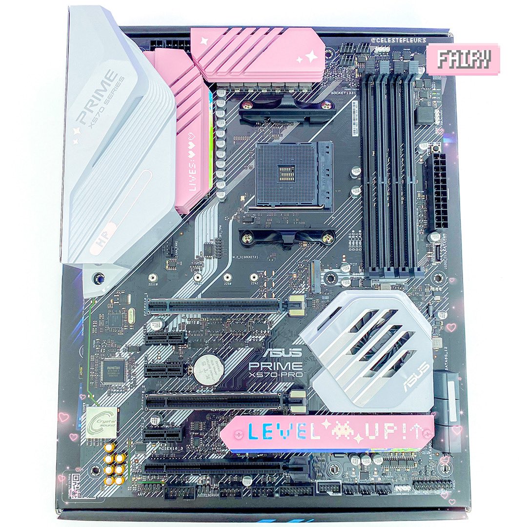 celestefleurs's tweet image. PINK MOTHERBOARD PINK MOTHERBOARD PINK MOTHERBOARD ♡ 🌸

design by urs truly, mobo sponsored from @ScanComputers!! 💕#pinkpc #pinksetup #pcgaming