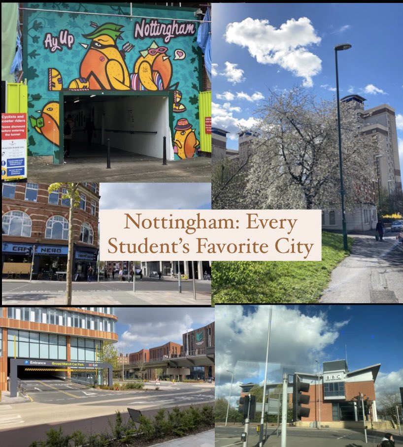 kiarakinggg's tweet photo. Nottingham is home to students from over 190 beautiful countries with magnificent and diverse cultures. Every turn you make, you’ll see a handful of students walking around. Whether it’s at a park, in a public transport, movie theatres, shopping centres and much more. + https://t.co/L8vv02YYdQ