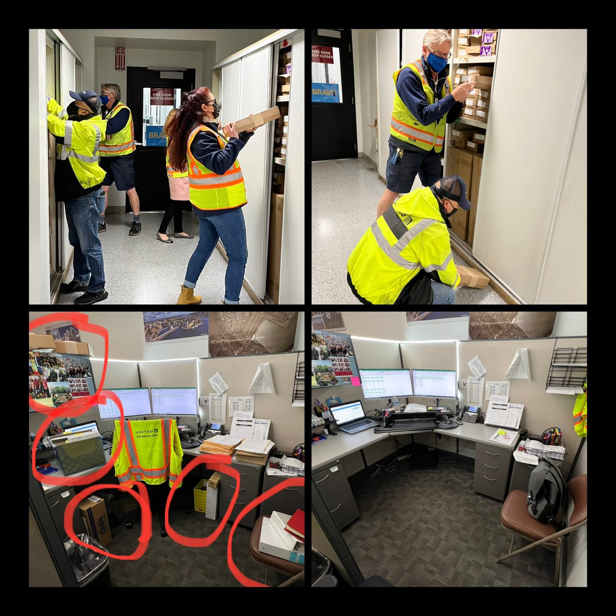 @SfoBusiness making sure our 5S Spring Cleaning is in check!  Office cubicles ✅ CS PAX supplies ✅ @Auggiie69 @vjpassa @NeumannCatalani @AOSafetyUAL #BeingUnited #safetyiownit #spring5Scompetition