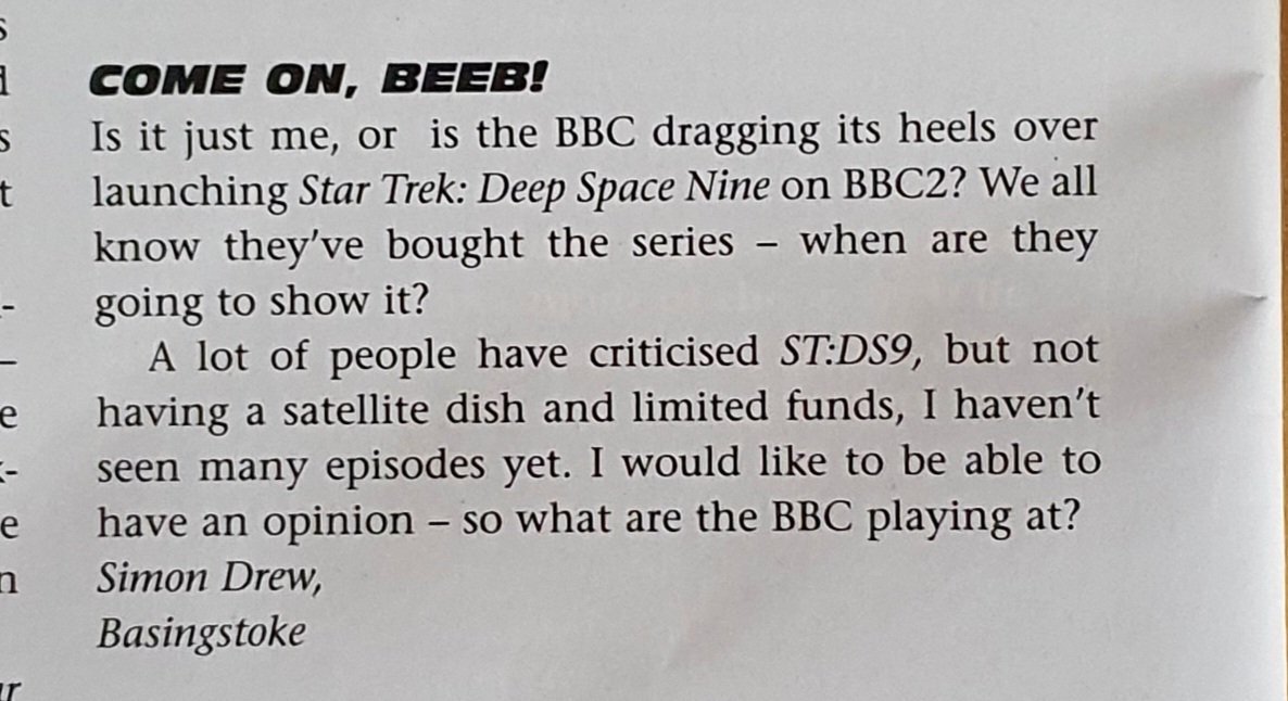 Was flicking through a old #StarTrek magazine from 1995.
Just made me smile