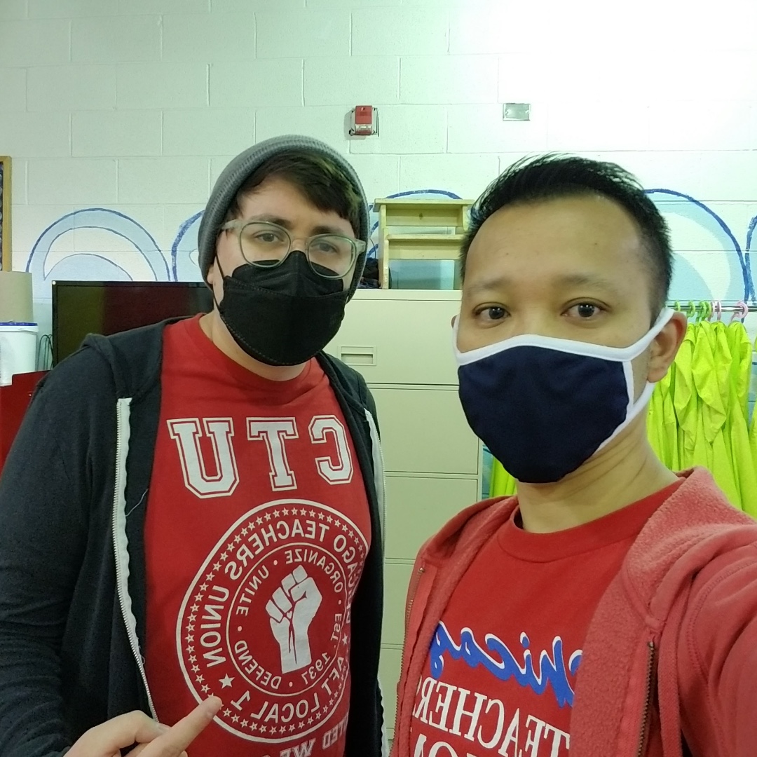 CTULocal1's tweet photo. Solidarity Friday and supporting technology coordinators at Northside Learning Center High School! #SaveOurTechCos #SolidarityFriday https://t.co/l4Frn4yhKX