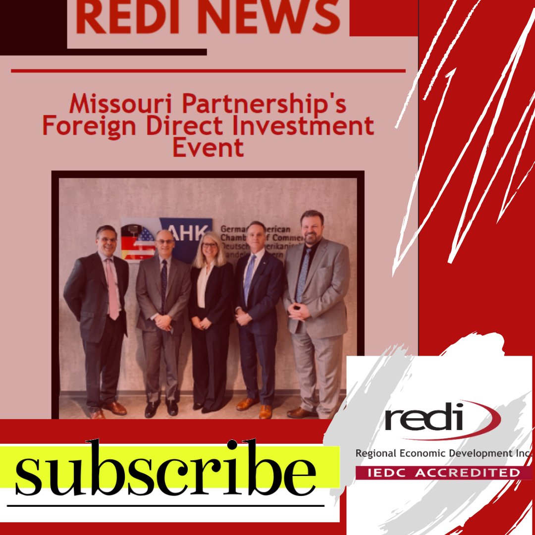 REDI Newslinks | April 29th Newsletter for you ✨ - mailchi.mp/como/newslinks… Missouri Partnership FDI | Small Business Award Finalists | COU-Employee Recognition | Sirens Call Networking | Board Meeting