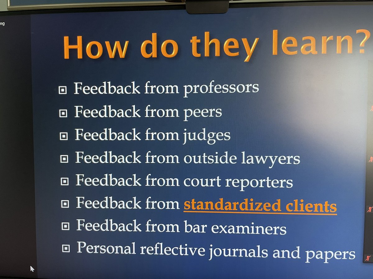 VictoriaOPD's tweet photo. Hearing about @UofNH Law’s active learning JD program @OsgoodePD’s workshop on Simulated/Standardized Clients today.  Their grads are exempt from Bar Exams. Here’s how their 2 and 3L students learn: https://t.co/1D36rvWlxx