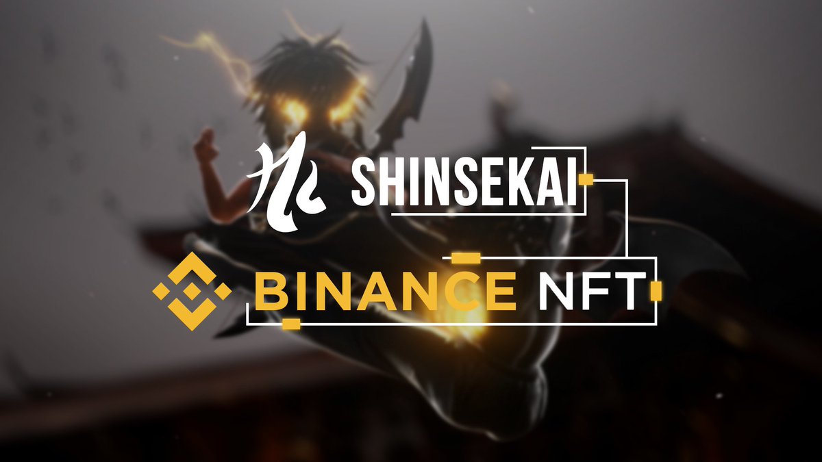 Shinsekai x Binance NFT
We are thrilled to announce our official partnership with <a href="/TheBinanceNFT/">Binance NFT</a> 

To celebrate this collaboration, we will be giving away 7x Shinsekai NFTs!

To enter:

❤️ Like + RT
👤 Follow <a href="/shinsekaicorp/">Shinsekai</a> &amp; <a href="/TheBinanceNFT/">Binance NFT</a> 
👥 Tag 3 friends in the comments