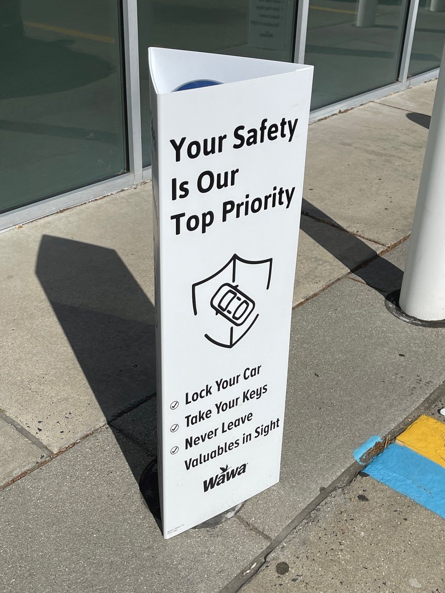 Shout out to one of our community partners, <a href="/Wawa/">Wawa</a>. There had been an increase of cars stolen from their parking lots, so <a href="/VBPD/">Virginia Beach Police Department</a> worked with them on the issue &amp; the result = greater public awareness and only one car 🚗 stolen from a Wawa city wide in the last month. #Partnership