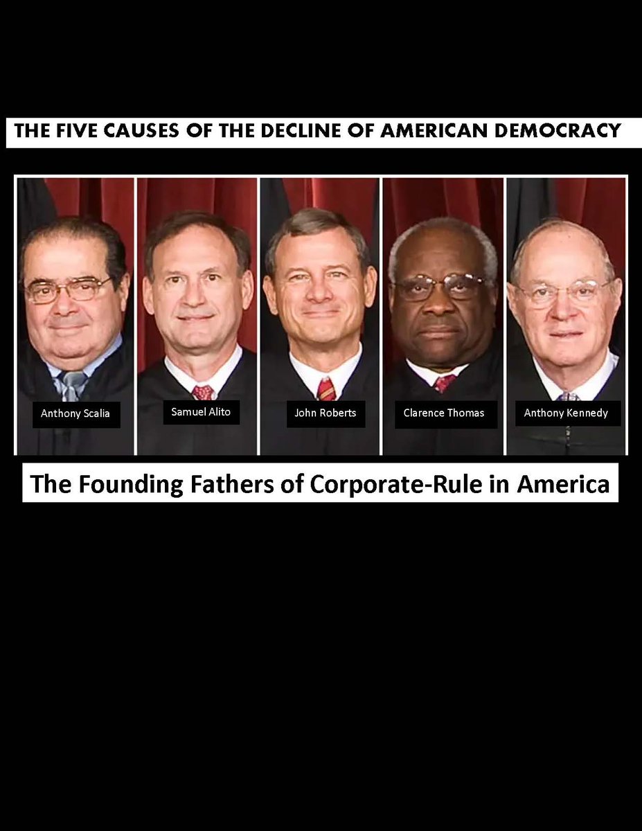 gilzelle's tweet photo. #AddMoreJustices 

OR DO SOMETHING, YOU POLITICAL ELITES!

These 5 citizens united their support for corporations and their legacy is destroying our democracy and the American Dream. https://t.co/3asKqOpnzH