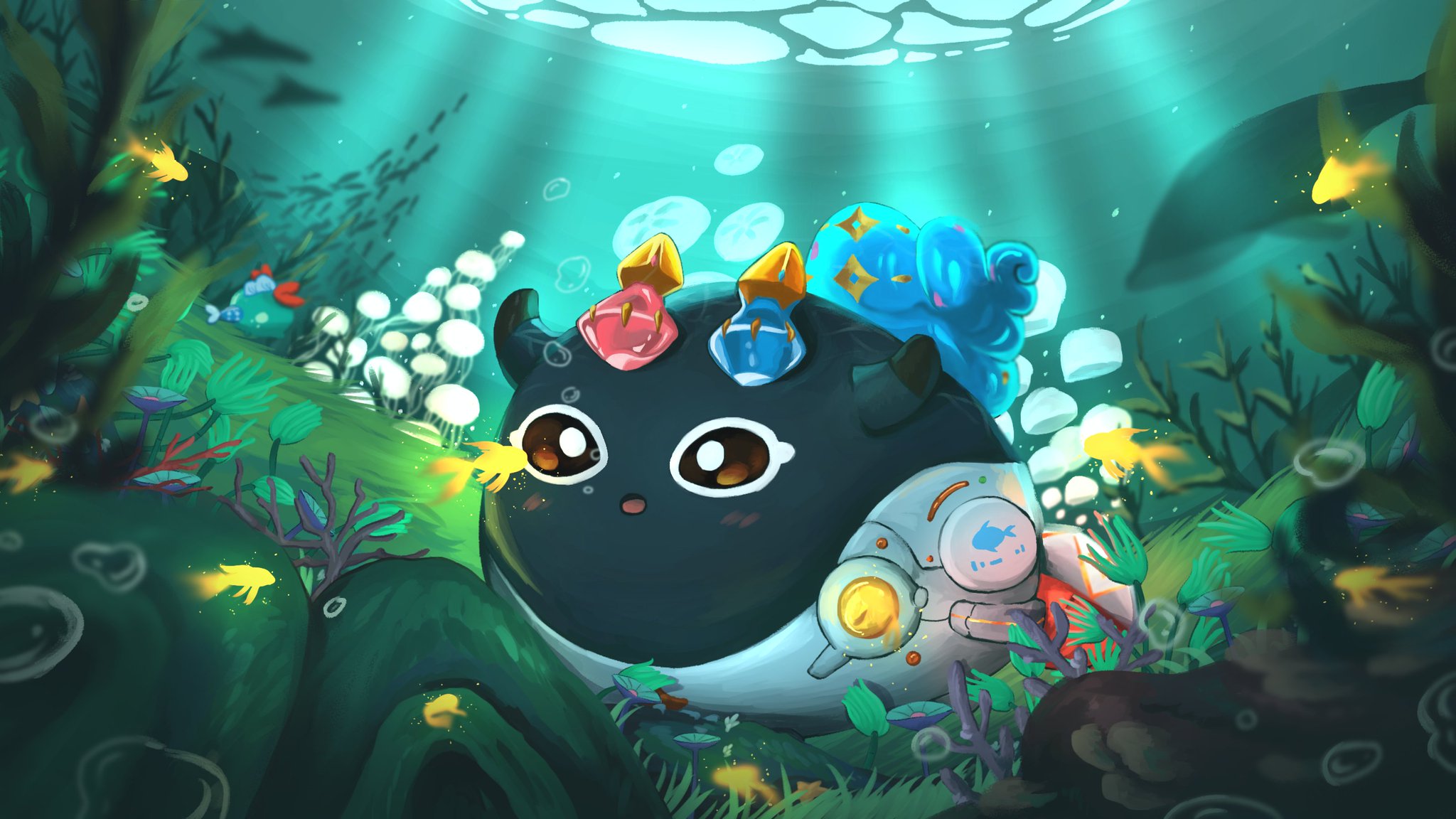 RT Mokee_ZLabs: A close friend of mine wanted to join @Axie44 contest so bad, but is not comfortable posting her work on public.  So, I helped her through this and gave some ideas to realize into illustration!🍓  Here's our tag-team entry titled..  "Nerites Explores The Sea"  #ArticOriginContest [twitter.com] [pbs.twimg.com]