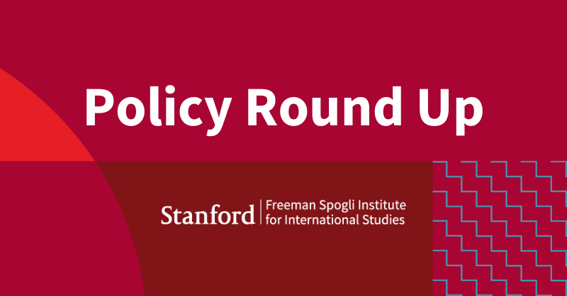 FSIStanford's tweet photo. April #PolicyRoundup:

@LarryDiamond on democracy
@Gottemoeller on nuclear doctrine
@kath_stoner on Putin's logic
@McFaul on military aid to #Ukraine
@FukuyamaFrancis on liberalism
@noUpside on LinkedIn deepfakes
@MichelleM_Mello on medial misinformation
https://t.co/LFCzo6f3vq https://t.co/mtHVcELabn