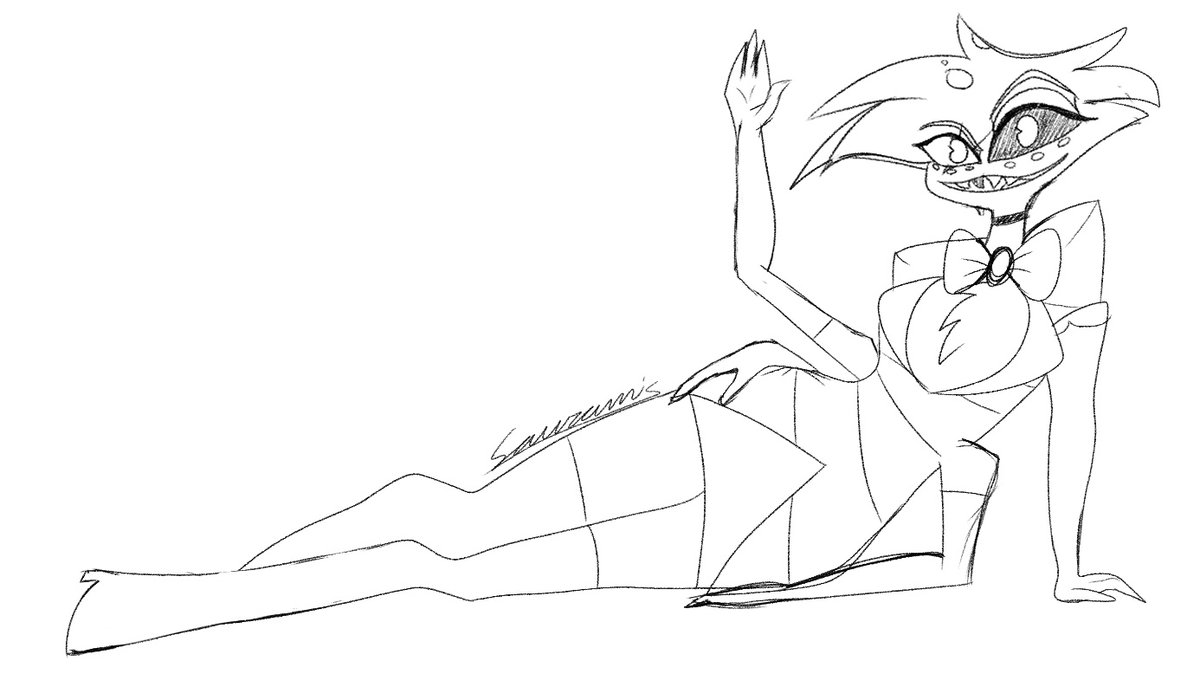Sauramis's tweet photo. I HAD TO DRAW HIM AS FAST AS I COULD
#HazbinHotel #AngelDust #AngelDustredesign https://t.co/nKrBD8CV6F