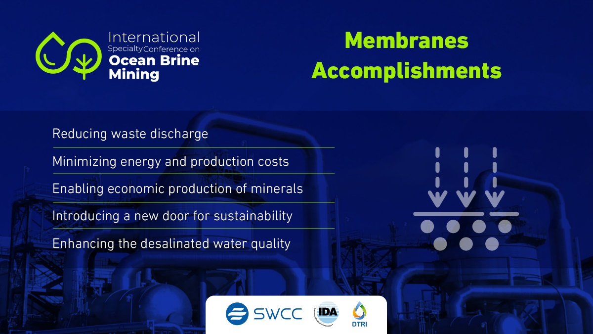 BrineMining's tweet photo. The conference showcased the monumental achievements of membrane systems technology and its potential in leading the brine mining industry to full integration with other crucial industries.

#SWCC #OceanBrineMining https://t.co/cz5Psyl50P