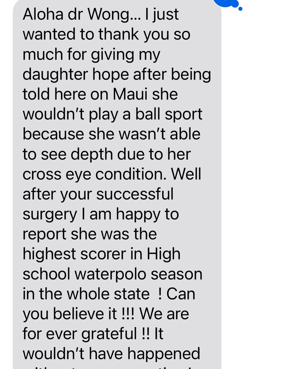 There are days at work that are hard.

Battling for prior authorizations.

Explaining to an insurance company why strabismus is a medical issue

And then there are days when I get a text from a mom of a patient completely out of the blue

#medtwitter #pediatrics #Ophthalmology