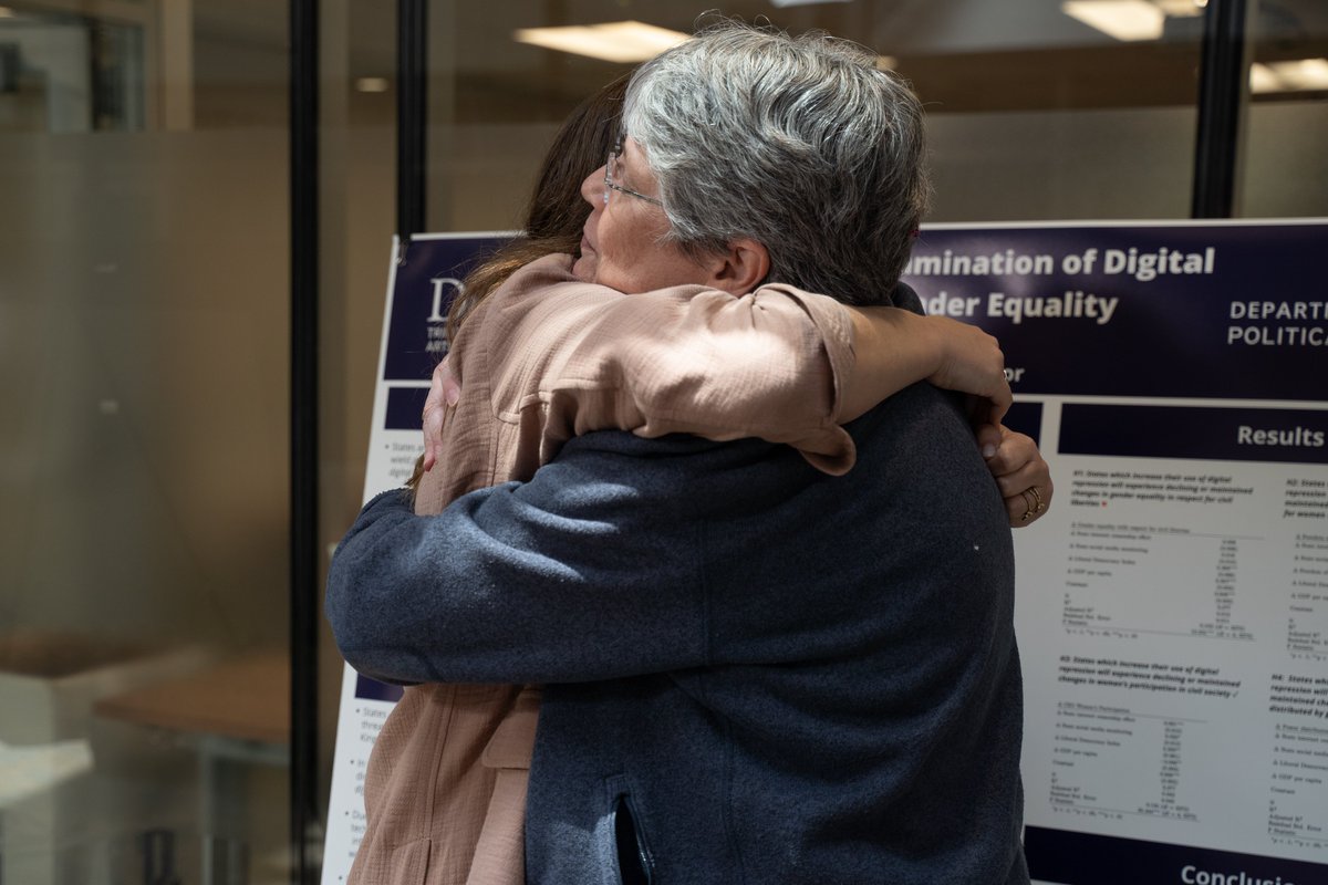 DukePoliSci's tweet photo. 🎉 Congratulations to our honors students. These graduating seniors recast their research papers into poster presentations. They showcased their work at our annual poster session. Student peers, graduate students and faculty mentors were in attendance. https://t.co/Y7i2eYcf66