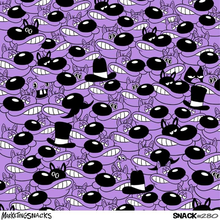 Vamos con el NUEVO 👀 #retovisualsnack y esta vez con el #gato #MAPP clásico enemigo de #KIN!!! ⁣
⁣
💭 En esta ocasión queremos que nos digas qué personajes encuentras y de dónde son!!!! ⁣
 Te gusta el nuevo color? 💜 Qué tan rápido los ubicas? ⁣
⁣
🚀Los niños son veloces!