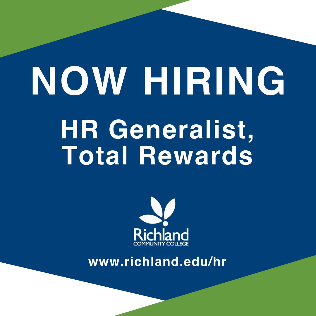Searching for an experienced benefits and compensation (Total Rewards) leader to join our Human Resources team. To apply or for more information visit richland.edu/hr.