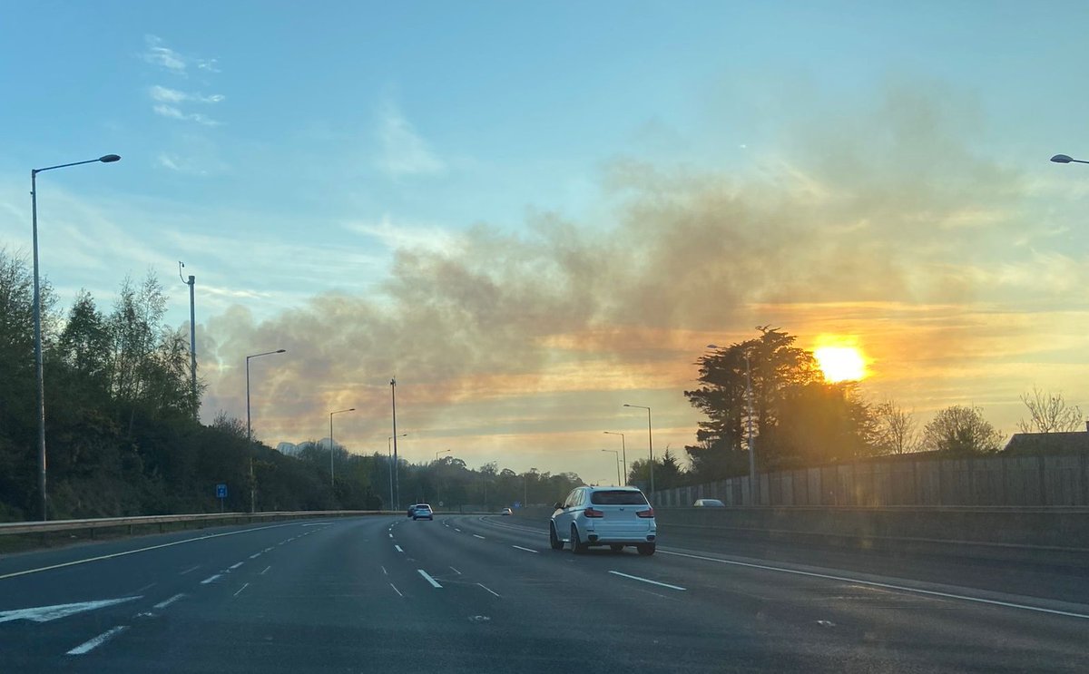 Smoke is drifting from the Dublin mountains gorse wildfire but visibility is not affected at present on <a href="/M50Dublin/">M50 Dublin</a> . 

🪟 Do close windows if you are downwind of the fire and can smell smoke