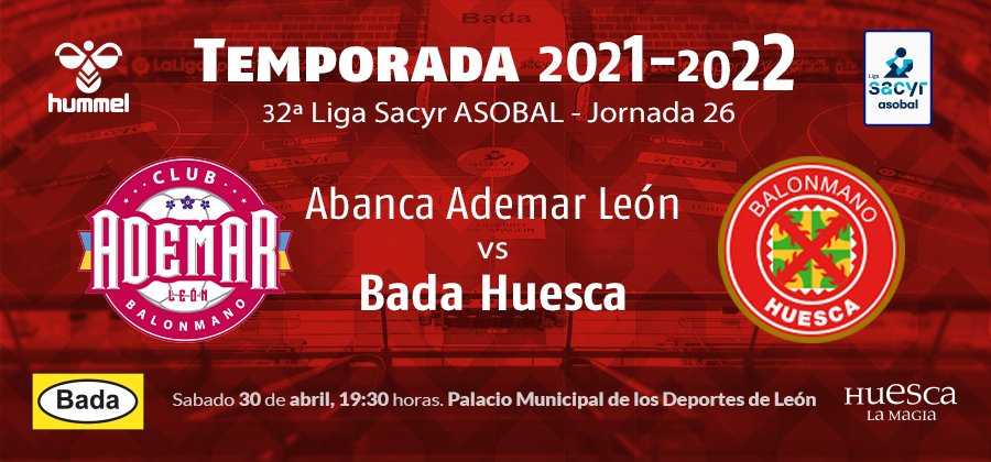 BmHuesca's tweet photo. ✒️ #Previa | "Vamos a tener que ser capaces de hacer las cosas muy bien para poder superarlos" 🗣 @Jfnolmeng
👉 https://t.co/PNScqs3lDm
🗓 Sábado 30
🕢 19:30h
🆚️ @ADEMARLEON
🏟 Palacio de los Deportes de León
#VamosBada #BadaHuesca #Balonmano #Handball #ADEHCA #HuescaLaMagia https://t.co/6fIy51WPb3