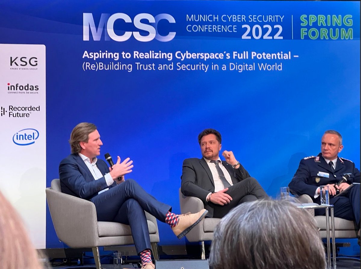 KrebsStamos's tweet photo. We were proud to support the Munich Cybersecurity Conference Spring Forum!
Our partner @c_c_krebs repped KSG at #MCSC22 and gave expert insight into managing cyber risks to critical infrastructure. #ShieldsUp https://t.co/0VryCJ4DlI