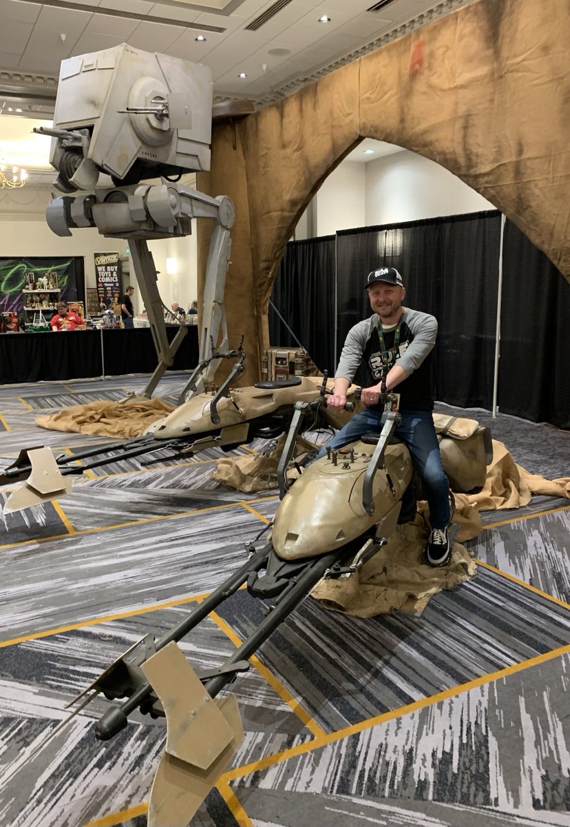RuleTheGalaxySW's tweet photo. Check out ⁦@nickscheske⁩ and me riding speeder bikes at ⁦@ICCCNashville⁩ #icccon https://t.co/hbsJS90SJ9
