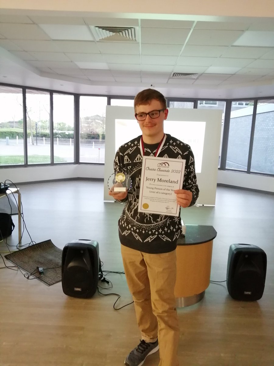 One of our fantastic learner's, Jerry from Inclusive Learning, has won Young Person of the Year at the <a href="/WoughtonCC/">WoughtonCC</a> awards! Jerry is a total star who volunteers at the community fridge and cafe - congratulations Jerry 🌟🌟🌟 #TransformingLivesThroughLearning #WeAreMK