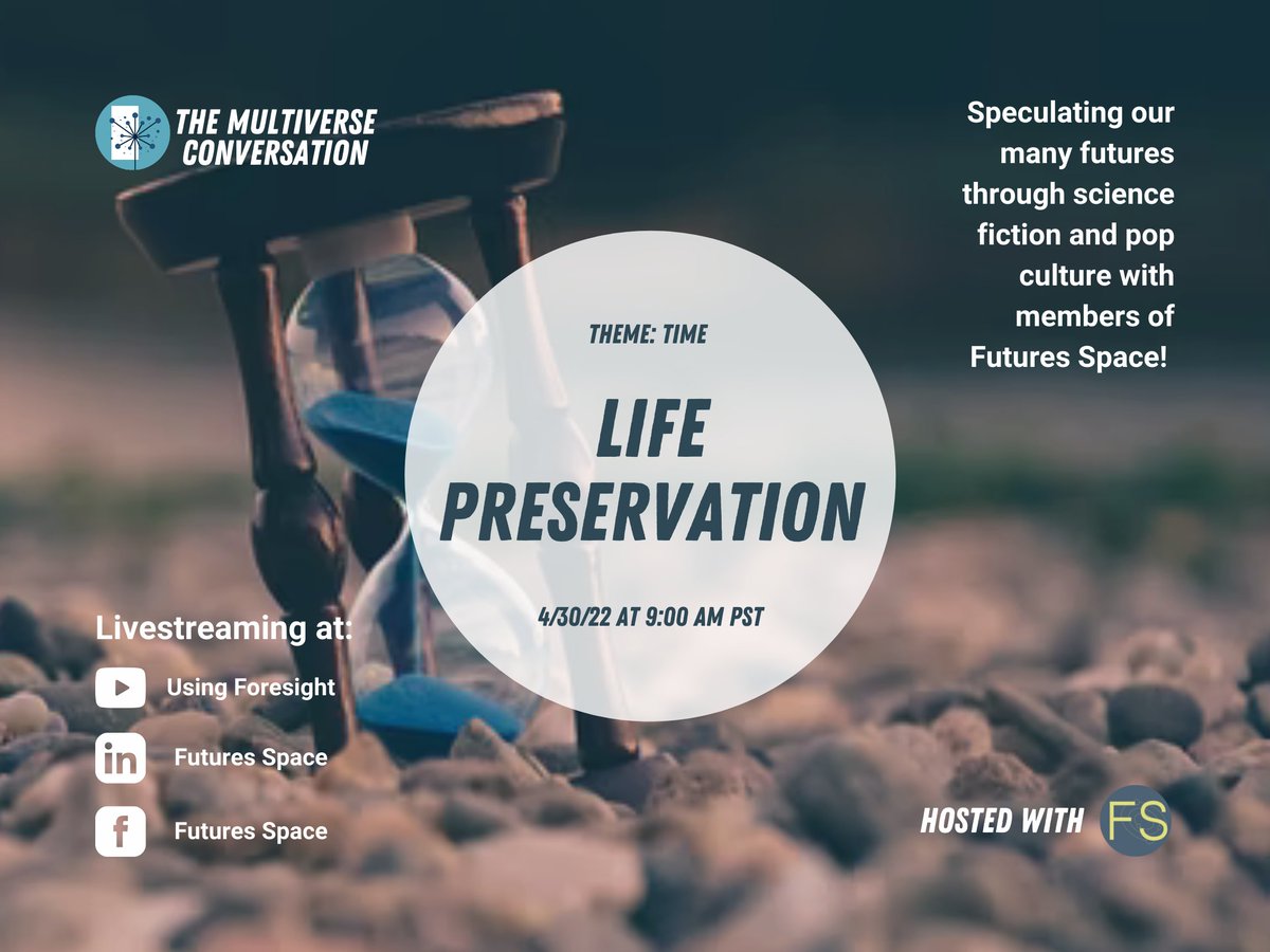 UsingForesight's tweet photo. How will we extend life?🤔Join our talk show tomorrow where we will explore the different Multiverses of life extension ideas 🔥

You can watch the livestream here:

YouTube: https://t.co/oxyiK94cNO
LinkedIn: https://t.co/KQHX3ir77k
Facebook: https://t.co/XhkdXKlCVD https://t.co/OqIsKHmULy