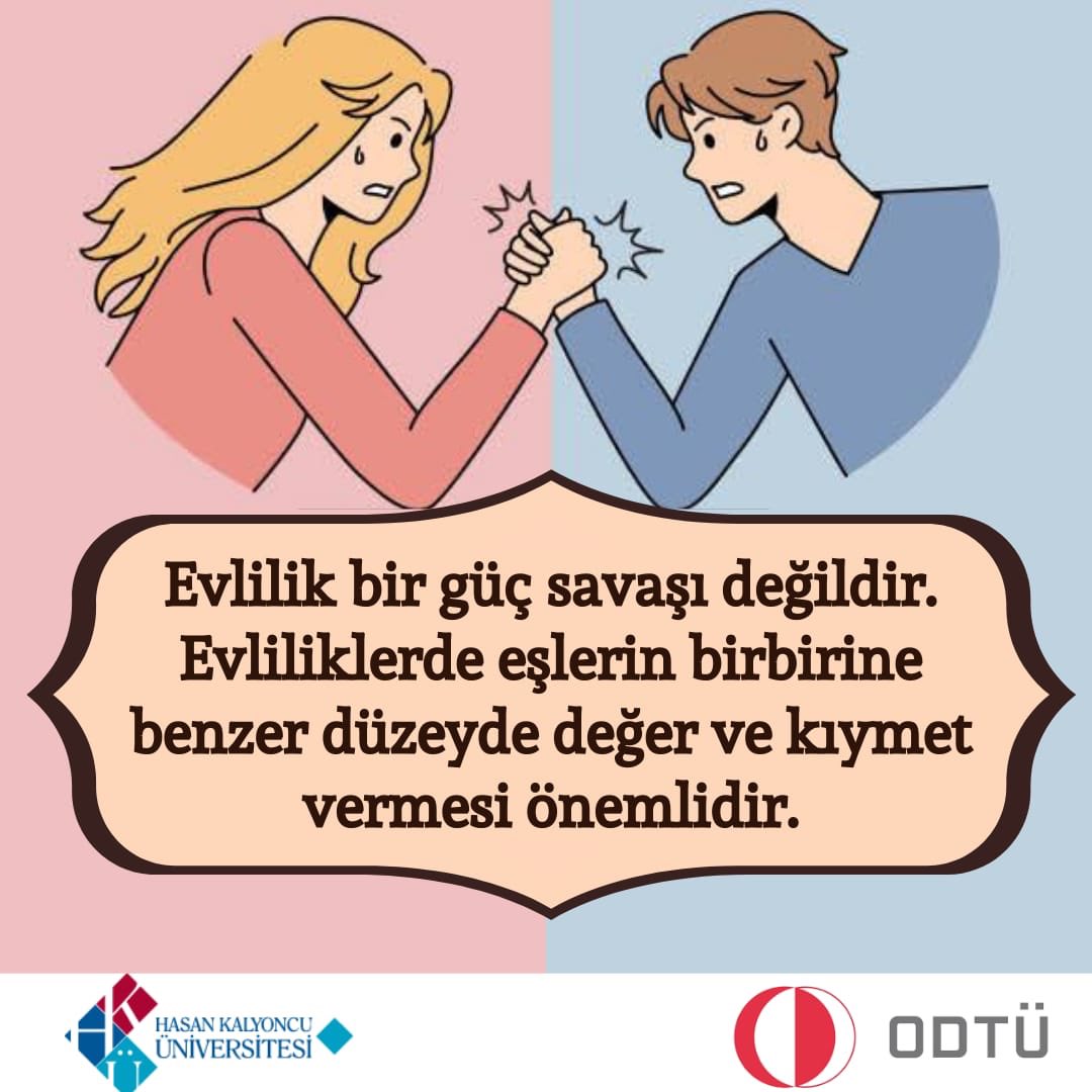 “Evlilik bir güç savaşı değildir. Evliliklerde eşlerin birbirine benzer düzeyde değer ve kıymet vermesi önemlidir.”