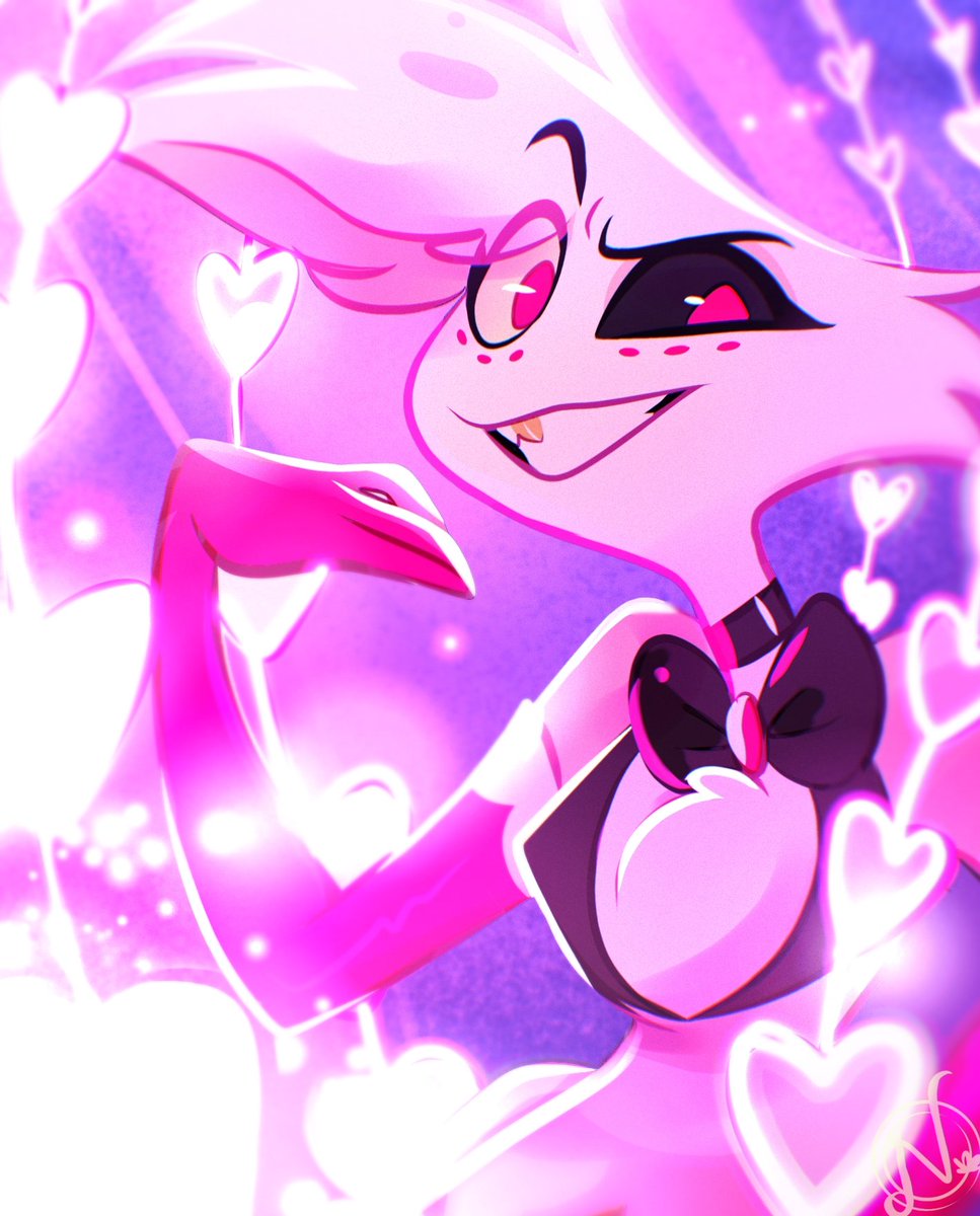 _nancy_draws_'s tweet photo. ✨Icon🕷️💕
 #HazbinHotel #AngelDust #HazbinHotelFanart https://t.co/hg5k6LcO70