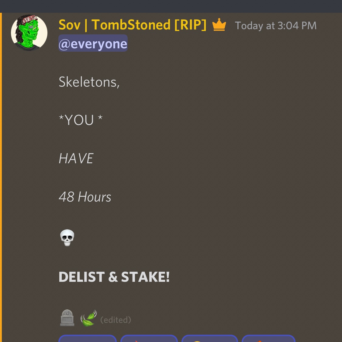GT_DDMCDUKK's tweet image. Y’all better delist and stake or get left 🚀💀 ever seen a skeleton on the moon? #rip #TombStonedTakeover #stonedtothebone @TombStonedHS