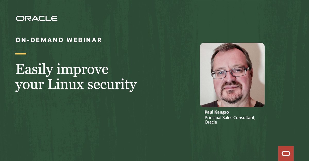 What if you could keep a system fully patched without bringing it down every time? 

Learn how to easily improve your #Linux security with #Ksplice. Watch the on-demand webinar: social.ora.cl/6018z86Zw