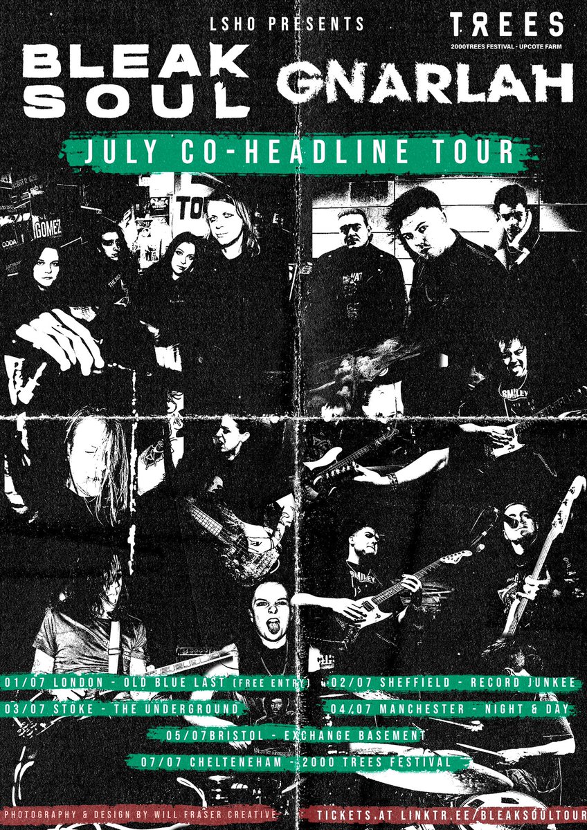gnarlahofficial's tweet image. Heading out on tour with our love @benlangfordbiss on the run up to @2000trees fest in July. We are so excited to be back out on the road.  See you there x x x                                                         Poster by the wonderful @W_F_Creative
