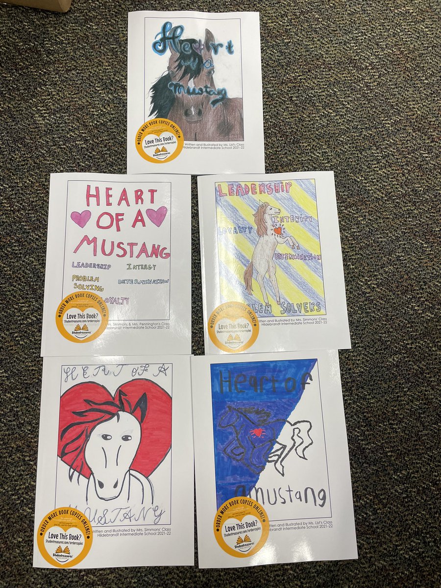 Loving the creativity of our #6thELA Each class created essays about our #HildeHasHEART core values and made them into books to keep! #HildeJoy