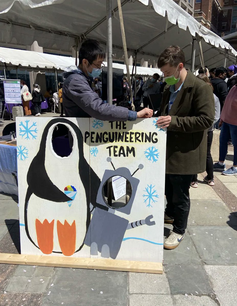 nyutandon's tweet photo. Of course... it's the Penguineering Team! 🐧 Learn more about them &amp; the other exhibits at the 2022 #Research Expo, LIVE today at #MetroTech's #BrooklynCommons right on #Tandon's campus in #DowntownBrooklyn #NYUTandonMade https://t.co/AnD5WohyOv https://t.co/yUDqbTowBD