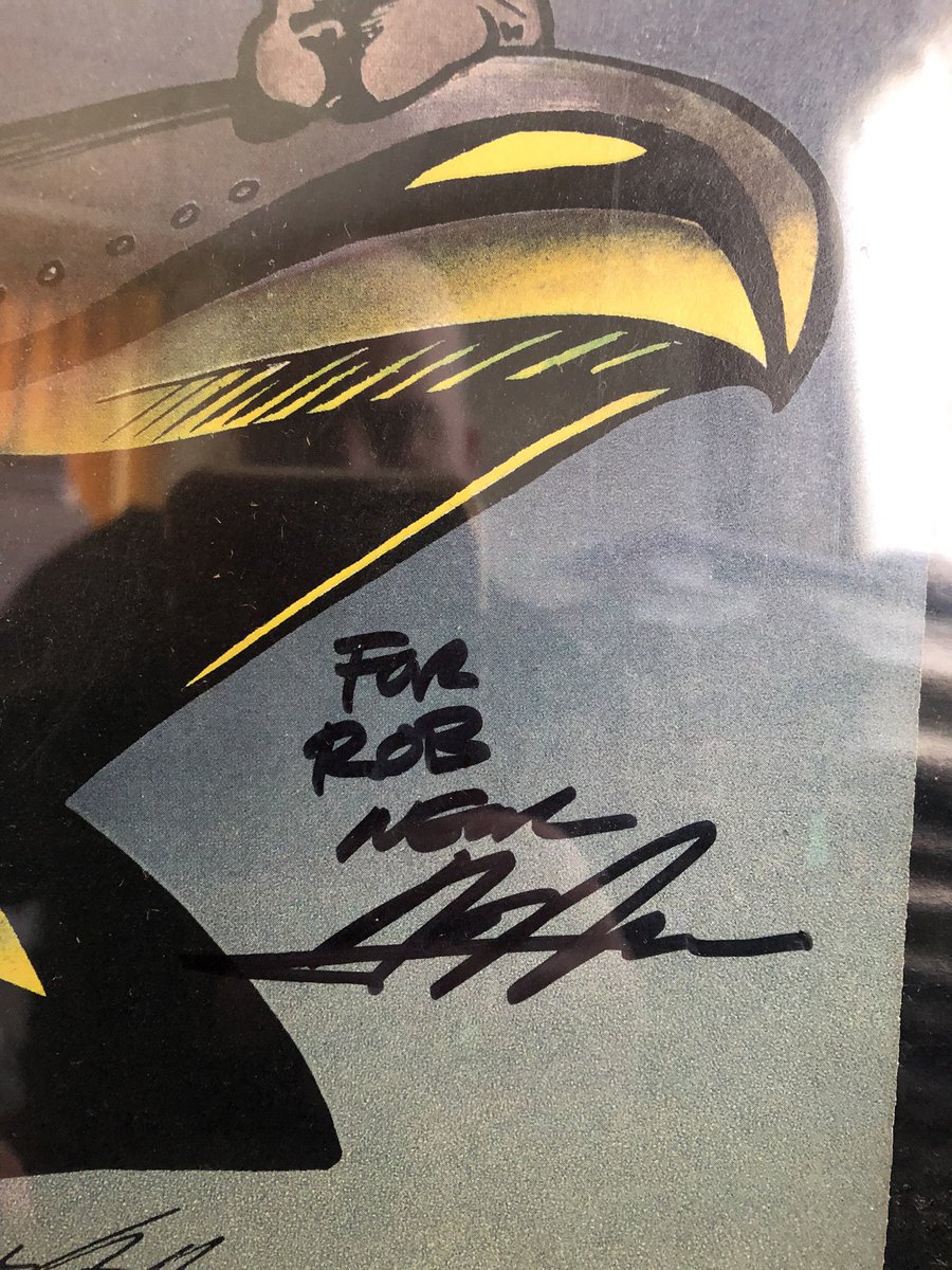 One of my favorite pieces in my collection. The poster from Robin I signed from Neal to me. What an image and what a huge loss for the come world. Rest in Piece good sir #nealadams