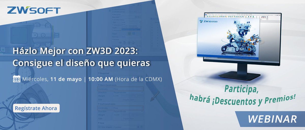 cad2x3's tweet photo. ¡Gran Webinar para México y Latinoamerica! Registros abiertos ya en el enlace. Entra y descubre la potencia de ZW3D 2023.
https://t.co/NpnUGOV5hH https://t.co/RVYxZgYEN0