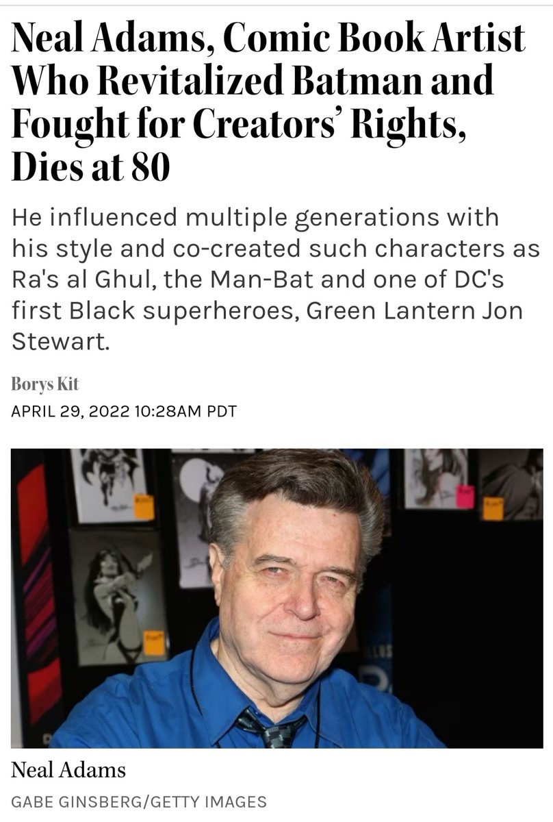 I am grateful and honored to have had an opportunity to sit down and speak to this legend. He was so kind to give me a portion of his time and I will always be inspired by his artwork and his character. You will be missed. #nealadams