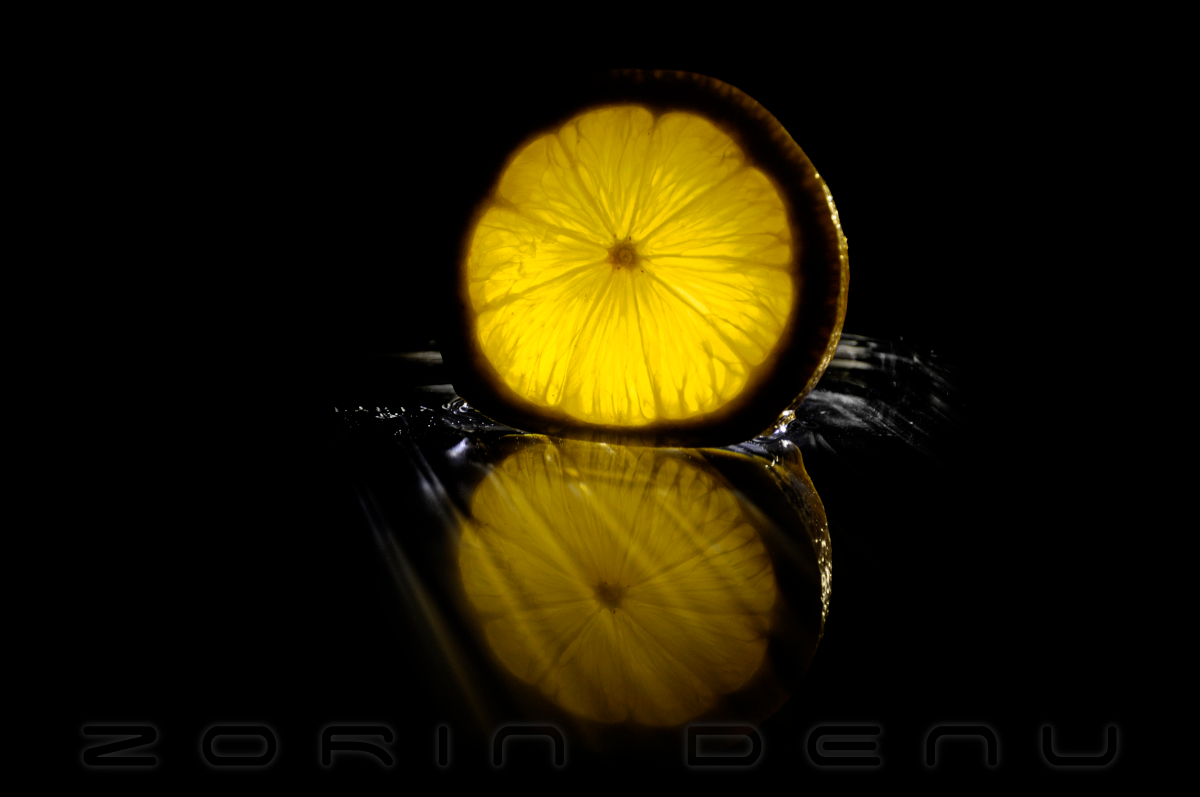 "Lemon Illumination" Set up

  I used a LED light to focus a beam of light on the back side of the lemon, The only thing I wish I had done differently, was to use a big black cookie sheet, that way the reflection would have been more clear and colorful!