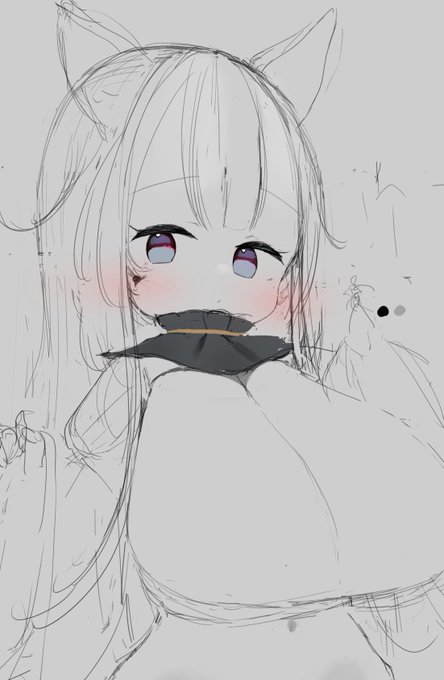 これはよその子をロリ巨乳にする企画?のラフ!目をどうしようか悩んでる🤔 