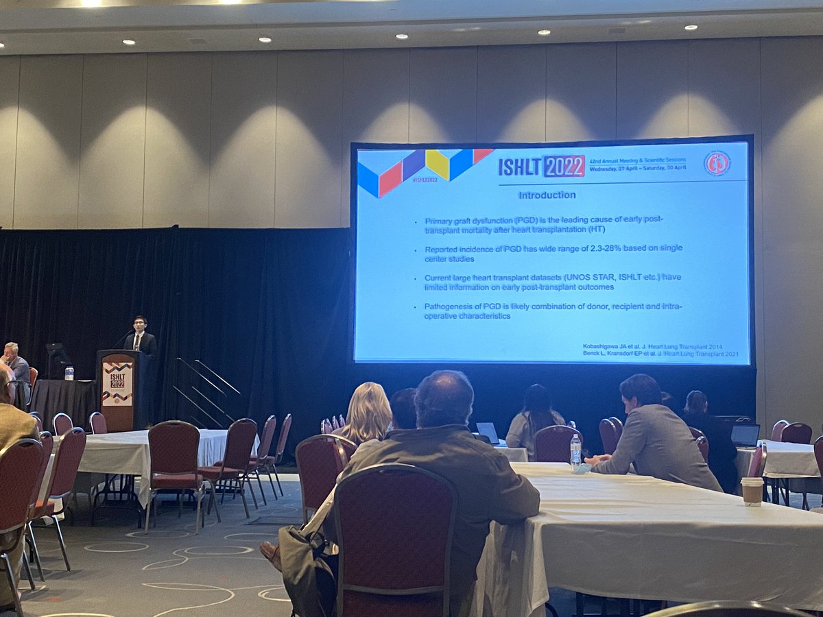 Stanford takes over the Predictors of Graft Dysfunction oral session with 3 presentations, including 2 presentations by @jihohan2 😯. Proud to work with such a great group! @KiranKhush1 @JeffTeuteberg