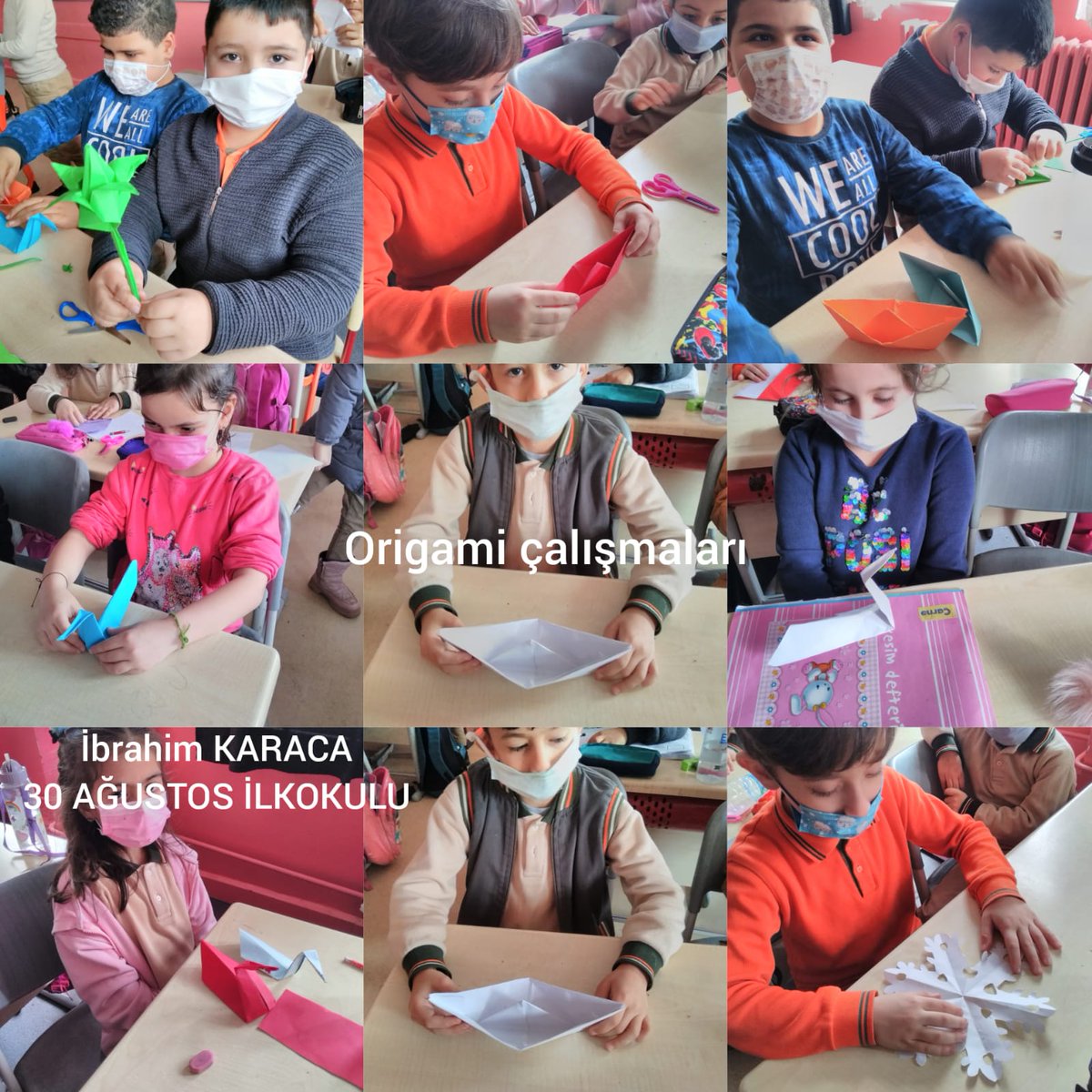 iibrahimkaraca's tweet photo. 30 Ağustos İlkokulu 2/D sınıfı öğrencileri Haydi Gel Oyun Oynayalım e Twinning projesi kapsamında Origami çalışması yaptılar.
@mehmetalikatip1 @slym_kpln @bafra_mem   @samsunmem @30_Agustos_io @eTwinningDestek @tretwinning https://t.co/jQBh9ZOfdc